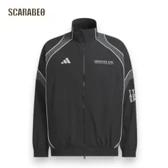 アディダス M VERBIAGE ウーブンジャケット adidas NEC14 メンズ フルジップ ジャケット 裏地なし ルーズフィット Y2K スポーツ カジュアル nec14 (KF1333)ブラック/グレー M