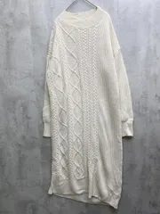 BARNYARDSTORM バンヤードストーム ケーブル リブ ニット ロング ワンピース size1/アイボリー ◆■レディース