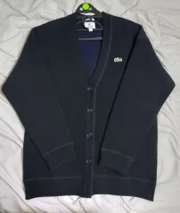 LACOSTE ラコステ ウール Vネック カーディガン S90 ユニセックス