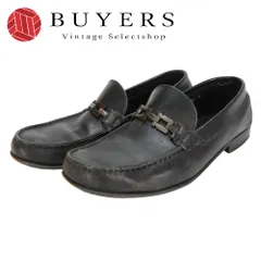 【中古】 サルヴァトーレフェラガモ ローファー ビット 8EE レザー ブラック 26cm メンズ 男性 Salvatore Ferragamo