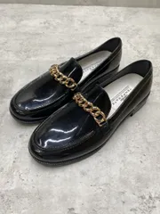 TEMPERATE テンパレイト ゴールドチェーン ローファー レインシューズ size38（24cm相当）/黒 ■■レディース
