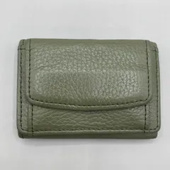 美品　MURA ムラ　三つ折り財布　ミニウォレット　コンパクト　レザー　緑　グリーンのサムネイル