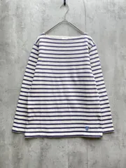 ORCIVAL オーシバル ボーダー 長袖 Tシャツ フランス製 size1/アイボリーｘ薄紫 ◇■レディース