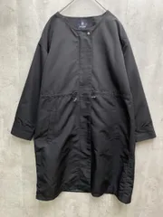 nano universe ナノユニバース ノーカラー コート size36/ブラック ◇■レディース