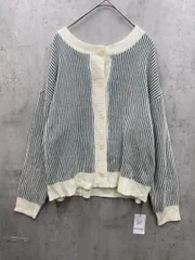 新品 UNITED ARROWS ユナイテッドアローズ パールボタン ニット カーディガン sizeF/グリーン  ◇■レディース