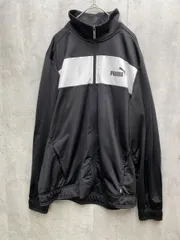 美品 PUMA プーマ ポリ トレーニング ジャージ トラック ジャケット sizeL/黒 ◇■メンズ
