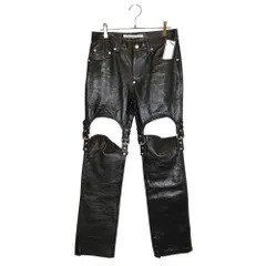 JOHN LAWRENCE SULLIVAN ジョンローレンスサリバン Leather detachable pants レザー 5ポケット デタッチャブル パンツ 2A011-0523-34 44 ブラック メンズのサムネイル