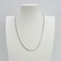 ◆チェーンネックレス/マリーナチェーン/925/シルバー/48ｃｍ 【ネックレス/ペンダント/トップ/アクセサリー】 メンズファッション【中古】 