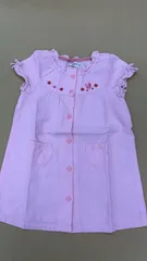 ミキハウス ホットビスケッツ 半袖シャツワンピース ピンク　90サイズ 前ボタンNO973