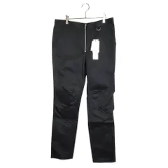 JOHN LAWRENCE SULLIVAN ジョンローレンスサリバン Cotton satin biker pants コットン サテン ジップ バイカーパンツ 2A014-0223-08 48 ブラック メンズのサムネイル