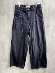 UNIQLO ユニクロ ワイド フィット デニムパンツ size06/黒 ■■レディース