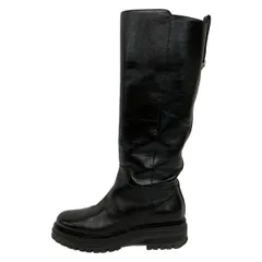 sergio rossi(セルジオロッシ) ロングブーツ 36 1/2 レディース - 黒 レザー