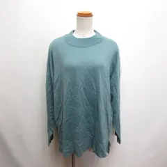 セブンデイズサンデイ SEVENDAYS＝SUNDAY 長袖 ハイネック ニット カットソー L ブルー サイドスリット