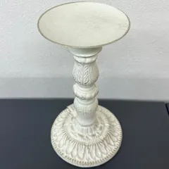 【新生活特価】2/24まで店内セール【新品・送料無料】キャンドルホルダー Lサイズ ホワイトウォッシュ キャンドルスタンド アイアン インテリア雑貨 生活雑貨 デコレーション