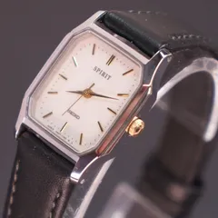 【稼働極美品】セイコー 　SPIRIT　SHA　アンティーク腕時計　新品ベルト　電池交換済