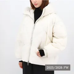 ■DUNO デュノ PEGGIE APRICA ペギー アプリカ ダウンジャケット ショート ダウンコート アウター ホワイト フード付き ナイロン レディース ブランド