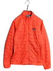 【お得なクーポン配布中!】 パタゴニア ナノ パフ ジャケット レディース XS 14年製  中綿 ナイロン キルティング フルジップ パッカブル ブルゾン 軽量 撥水 オレンジ