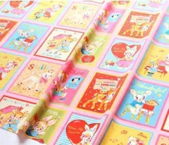 スイートラッシュ パネル生地 27パネル レトロ アニマル 布地 カットクロス