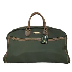 Samsonite(サムソナイト) ボストンバッグ - ダークグリーン×ブラウン 本体ロックなし レザー
