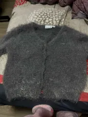 ラコステ モヘアカーディガン グレー