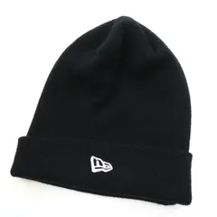 美品 NEW ERA ニューエラ ニットキャップ ブラック ビーニー メンズ 古着