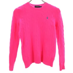 POLO RALPH LAUREN ポロラルフローレン 長袖 セーター S ピンク ケーブルニット レディース 古着