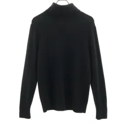 UNIQLO ユニクロ カシミヤ100％ 長袖 タートルネック セーター M ブラック ニット メンズ 古着