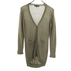 ETERNAL CASHMERE エターナル カシミヤ カシミヤ100％ 長袖 ニットカーディガン M オリーブ系 レディース 古着