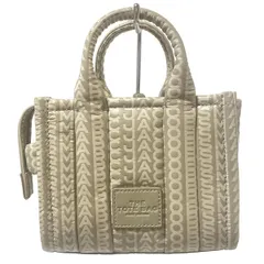 MARC JACOBS(マークジェイコブス) トートバッグ ザ マイクロトート H052L03FA22 グレーベージュ×ライトベージュ レザー