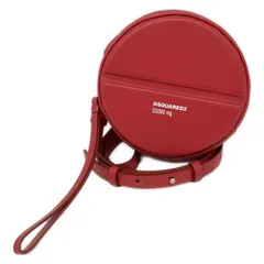 DSQUARED2(ディースクエアード) ショルダーバッグ美品  - レッド ラウンドバッグ レザー