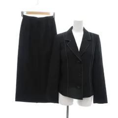 ノーブルイブコレクション NOBLE EVE COLLECTION セットアップ スーツ テーラードジャケット タイトスカート 9AR 64-91 黒 ブラック フォーマル ロング丈 /NU ■GY61