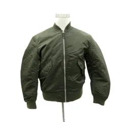 ユニクロ UNIQLO ユー U MA-1 ブルゾンジャケット ミドル丈 ジップアップ 中綿 L カーキ /SY3 ■GY61