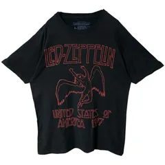 レッドツェッペリン バンT ロック L プリント ブラック 黒 Tシャツ レディース ユニセックス メンズ 古着 半袖 CHM