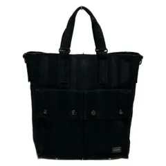 PORTER/吉田(ポーター) トートバッグ - 黒×ダークグレー ストライプ