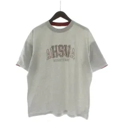 ニコアンド Niko and.. Tシャツ L ライトグレー 半袖 ロゴプリント オーバーサイズ ビッグシルエット クルーネック /GR ■GY58