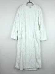 レディース フリース ロング丈ワンピース 白 (F)