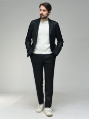 現行モデル【極美品】ラルディーニ LARDINI ウールスーツ 48 ネイビー 