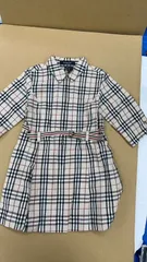 美品★Burberry　バーバリー★100A★ノバチェックワンピース　三陽商会製　ベルト付き　七分袖NO 657