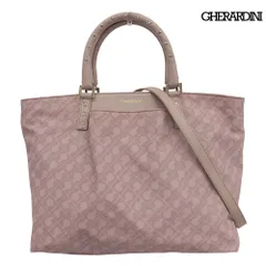 美品 ゲラルディーニ GHERARDINI ソフティ スタッズハンドル 2way ショルダー トートバッグ