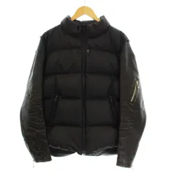 アンダーカバー UNDERCOVER 30th Anniversary Leather sleeve down jacket ダウンジャケット レザー切替 ジップアップ 2 黒 UCZ9204 /KH