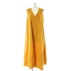 ユナイテッドアローズ UNITED ARROWS ワンピース 38 オレンジ Vネック ノースリーブ ロング丈 /NS