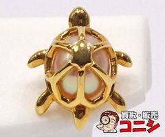 質コニシ】【MIKIMOTO/ミキモト】ピンブローチ カメ 亀 動物 K18