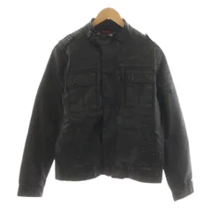 ヒルフィガーデニム HILFIGER DENIM ライダースジャケット シングル ジップアップ L 黒 ブラック 69-2611825-240 /AN64