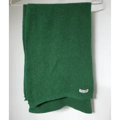 ウール100% グリーン マフラー