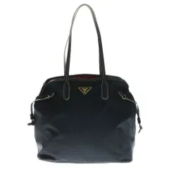 PRADA (プラダ) トートバッグ ハンドバッグ 肩掛けバッグ ブラック ゴールド金具 トライアングルロゴプレート ナイロン BR4662