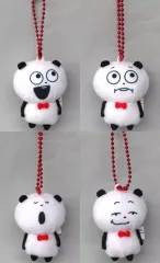 【中古】ぬいぐるみマスコット・ぬいぐるみバッジ 全4種セット 「ごきげんぱんだ ぷちぬいぐるみ2」