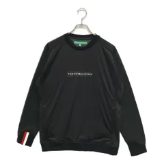 中古 メンズ トミーヒルフィガーゴルフ TOMMY HILFIGER GOLF スウェット L 黒 ブラック クルーネック 裏起毛