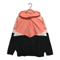 中古 メンズ アディダスゴルフ adidas GOLF ハーフジップアウター XL ピンク×黒 メッシュ裏地