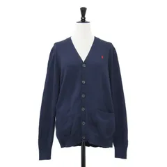 POLO Ralph Lauren ポロ ラルフローレン カーディガン ネイビー 紺 サイズ:KIDS XL(18-20) | Vネックカーディガン | プルオーバー ボタンダウン コットン ウォッシャブル | トップス セーター【レディース】【中古】
