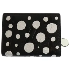 LOUIS VUITTON (ルイヴィトン) モノグラム・アンプラント LV×YK ポルトフォイユ・クレア コンパクトウォレット 二つ折り財布 コインケース ブラック PVC シルバー金具 M82103